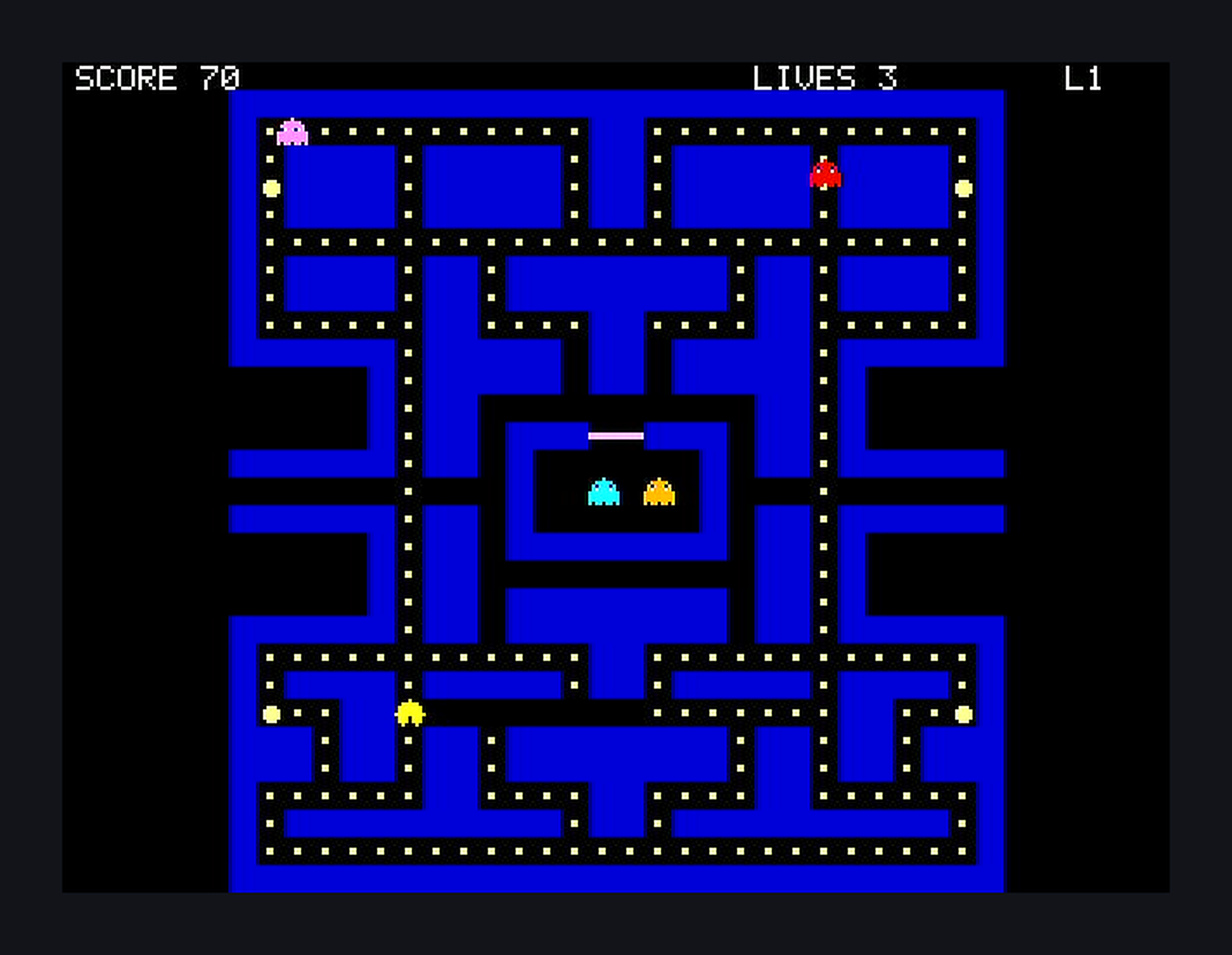 frankman — board-built framebuffer game